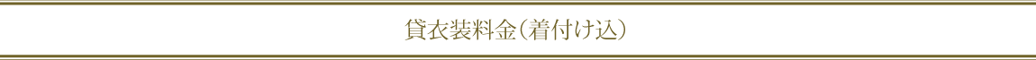 貸衣装料金（着付け込）